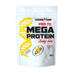 Акція на Дієтична добавка протеїн Vansiton Mega Protein Pro-70 Ваніль, 900 г від Eva