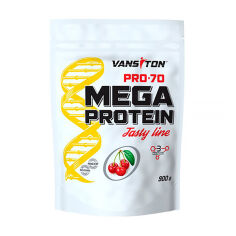 Акція на Дієтична добавка протеїн Vansiton Mega Protein Pro-70 Вишня, 900 г від Eva