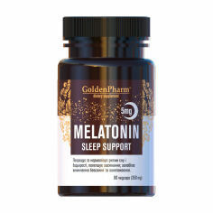 Акция на Дієтична добавка амінокислота в капсулах Golden Pharm Мелатонін 5 мг, 60 шт от Eva