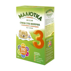 Акція на Дитяча суха молочна суміш Малютка Premium 3 з пребіотиками та нуклеотидами, від 12 місяців, 350 г від Eva