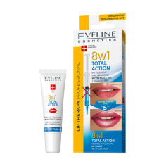 Акція на Інтенсивний гіалуроновий філер для губ з колагеном Eveline Cosmetics Lip Therapy Professional Total Action 8 в 1, 12 мл від Eva