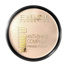 Акція на Мінеральна матувальна пудра Eveline Art Professional Make-Up Anti-Shine Complex Pressed Powder з шовком 32 Natural, 14 г від Eva