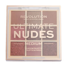 Акція на Палетка тіней для повік Makeup Revolution Ultimate Nudes Eyeshadow Palette, Medium, 8.1 г від Eva