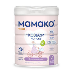 Акція на Дитяча подальша адаптована суміш МАМАКО Premium 2 на козячому молоці, 6-12 місяців, 800 г від Eva