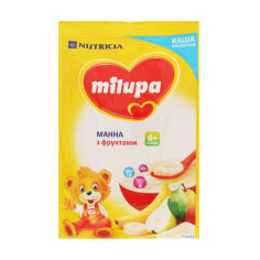 Акція на Дитяча молочна каша Milupa манна з фруктами, від 6 місяців, 210 г від Eva