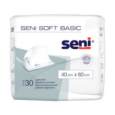 Акція на Одноразові гігієнічні пелюшки Seni Soft Basic 40*60, 30 шт від Eva