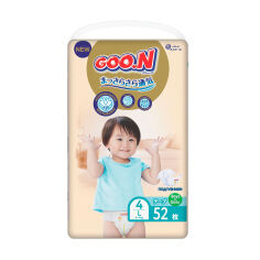 Акція на Підгузки Goo.N Premium Soft розмір L (9-14 кг), на липучках, унісекс, 52 шт від Eva