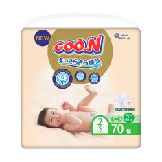 Акція на Підгузки Goo.N Premium Soft розмір S (4-8 кг), на липучках, унісекс, 70 шт від Eva