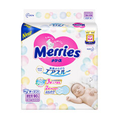 Акция на Підгузки для новонароджених Merries (до 5 кг), 90 шт от Eva