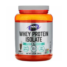 Акція на Дієтична добавка в порошку NOW Foods Whey Protein Isolate Ізолят сироваткового протеїну, смак вершкового шоколаду, 816 г від Eva