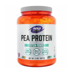 Акція на Дієтична добавка в порошку Now Foods Pea Protein Powder Гороховий білок натуральний, без смакових добавок, 907 г від Eva