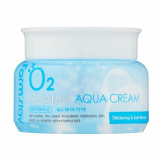 Акція на Кисневий крем для обличчя FarmStay Premium O2 Aqua Cream зволожувальний, 100 мл від Eva