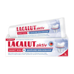 Акция на Зубна паста Lacalut Activ Захист ясен & Дбайливе відбілювання, 75 мл от Eva