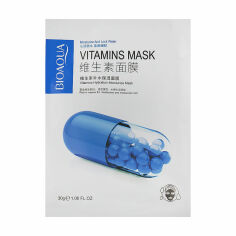 Акция на Тканинна маска для обличчя Bioaqua Vitamins Hydration Moisturize Mask Вітамінна, зволожуюча, 30 г от Eva