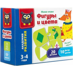 Акція на Пазли картонні (3-4 роки) Vladi Toys Міні-гра "Фігури і кольору" (рус) (VT5111-04) від Comfy UA