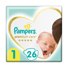 Акція на Підгузки Pampers Premium Care розмір 1 (2-5 кг), 26 шт від Eva