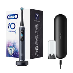 Акция на Електрична зубна щітка Oral-B Braun iO Series 9N IOM9.1B2.2AD Black Onyx (зарядний пристрій + футляр + підставка для насадок) от Eva