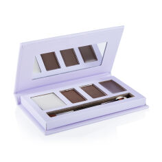 Акція на Набір для брів GlamBee Cool Brows Palette (тіні, віск) Тон 01, 0,7г від Eva