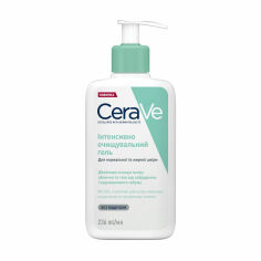Акція на Інтенсивно очищувальний гель для обличчя та тіла CeraVe Foaming Facial Cleanser для нормальної та жирної шкіри, 236 мл від Eva
