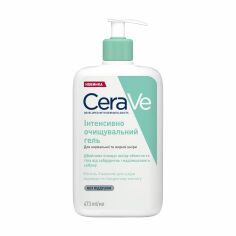 Акція на Інтенсивно очищувальний гель для обличчя та тіла CeraVe Foaming Facial Cleanser для нормальної та жирної шкіри, 473 мл від Eva