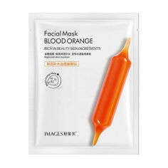 Акція на Тканинна маска для обличчя Images Blood Orange Facial Mask з екстрактом цитрусу юдзу, 25 мл від Eva