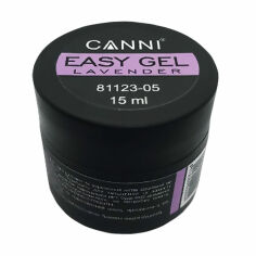 Акція на Гель для нарощування та зміцнення нігтів Canni Easy Gel 05 Lavender, 15 мл від Eva