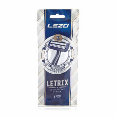 Акція на Одноразові бритви LEZO Letrix 3 леза, унісекс, 3 шт від Eva