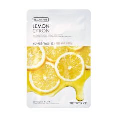 Акция на Тканинна маска для обличчя The Face Shop Real Nature Lemon Face Mask з екстрактом лимону, 20 г от Eva