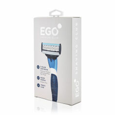 Акция на Бритвена система Ego Shaving Club Starter (бритва 1 шт + картридж з тримерами, тревел кейс 1 шт) от Eva