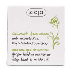 Акция на Крем для обличчя Ziaja Cucumber Face Cream з екстрактом огірка, 50 мл от Eva