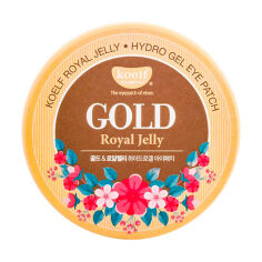 Акція на Гідрогелеві патчі для шкіри навколо очей Petitfee & Koelf Gold and Royal Jelly Eye Patch з золотом та маточним молочком, 60 шт від Eva