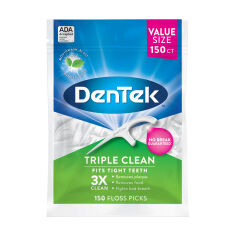Акция на Зубочистка з зубною ниткою DenTek Потрійне очищення, 150 шт от Eva