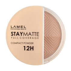 Акція на Компактна матувальна пудра для обличчя LAMEL Make Up Stay Matte Compact Powder 403 Natural, 12 г від Eva