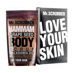 Акція на Кавовий скраб для тіла Mr.Scrubber Grape Seed Body Scrub Hammam Oil для всіх типів шкіри, 200 г від Eva