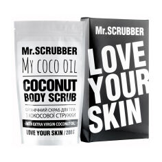 Акція на Кокосовий скраб для тіла Mr.Scrubber My Coco Oil для всіх типів шкіри, 200 г від Eva