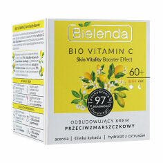 Акція на Відновлювальний крем для обличчя Bielenda Bio Vitamin C від зморшок 60+, 50 мл від Eva