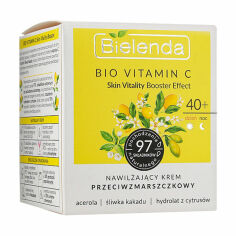 Акція на Зволожувальний крем для обличчя Bielenda Bio Vitamin C від зморшок 40+, 50 мл від Eva