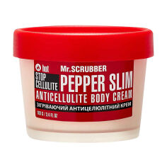 Акція на Зігрівальний антицелюлітний крем для тіла Mr.Scrubber Stop Cellulite Pepper Slim Anticellulite Body Cream, 100 г від Eva