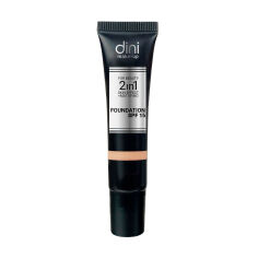 Акция на Тональна основа для обличчя Dini 2in1 Skin Effect + Mattifing Foundation SPF 15, 03 Warm Caramel, 20 мл от Eva