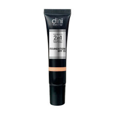 Акція на Тональна основа для обличчя Dini 2in1 Skin Effect + Mattifing Foundation SPF 15, 01 Almond, 20 мл від Eva