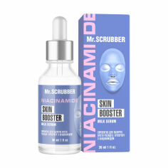 Акція на Сироватка для обличчя Mr.Scrubber Face ID. Skin Booster Milk Serum з ніацинамідом, проти розацеа й куперозу, 30 мл від Eva