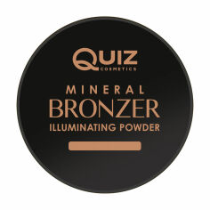 Акція на Мінеральна пудра-бронзер для обличчя Quiz Cosmetics Mineral Bronzing Illuminating Powder 01 Honey Bronze, 5 г від Eva