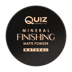 Акція на Мінеральна матувальна пудра для обличчя Quiz Cosmetics Mineral Finishing Matte Powder 01 Natural, 5 г від Eva