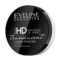 Акция на Розсипчаста пудра для обличчя Eveline Full HD Soft Focus Transparent Loose Powder, 6 г от Eva