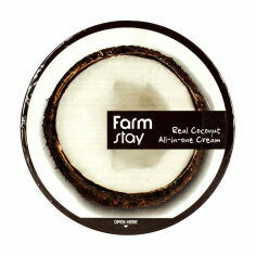 Акція на Крем для обличчя та тіла FarmStay Real Coconut All-In-One Cream з кокосом, 300 мл від Eva
