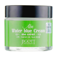 Акція на Заспокійливий крем для обличчя Jigott Aloe Water Blue Cream з екстрактом алое, 70 мл від Eva