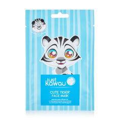 Акція на Тканинна маска для обличчя Just Kawaii Cute Tiger Face Mask з гіалуроновою кислотою і екстрактом календули, 25 г від Eva