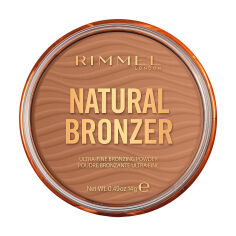 Акція на Бронзувальна пудра для обличчя Rimmel Natural Bronzer Waterproof Powder 002 Sunbronze, 14 г від Eva