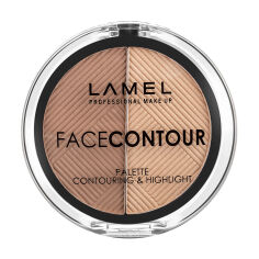 Акція на Палетка для скульптурування обличчя LAMEL Make Up Face Contour Palette (контурінг + хайлайтер) тон 401, 6 г від Eva