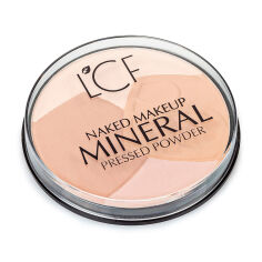 Акція на Мінеральна пудра для обличчя LCF Naked Makeup Mineral Pressed Powder тон 1, 10 г від Eva